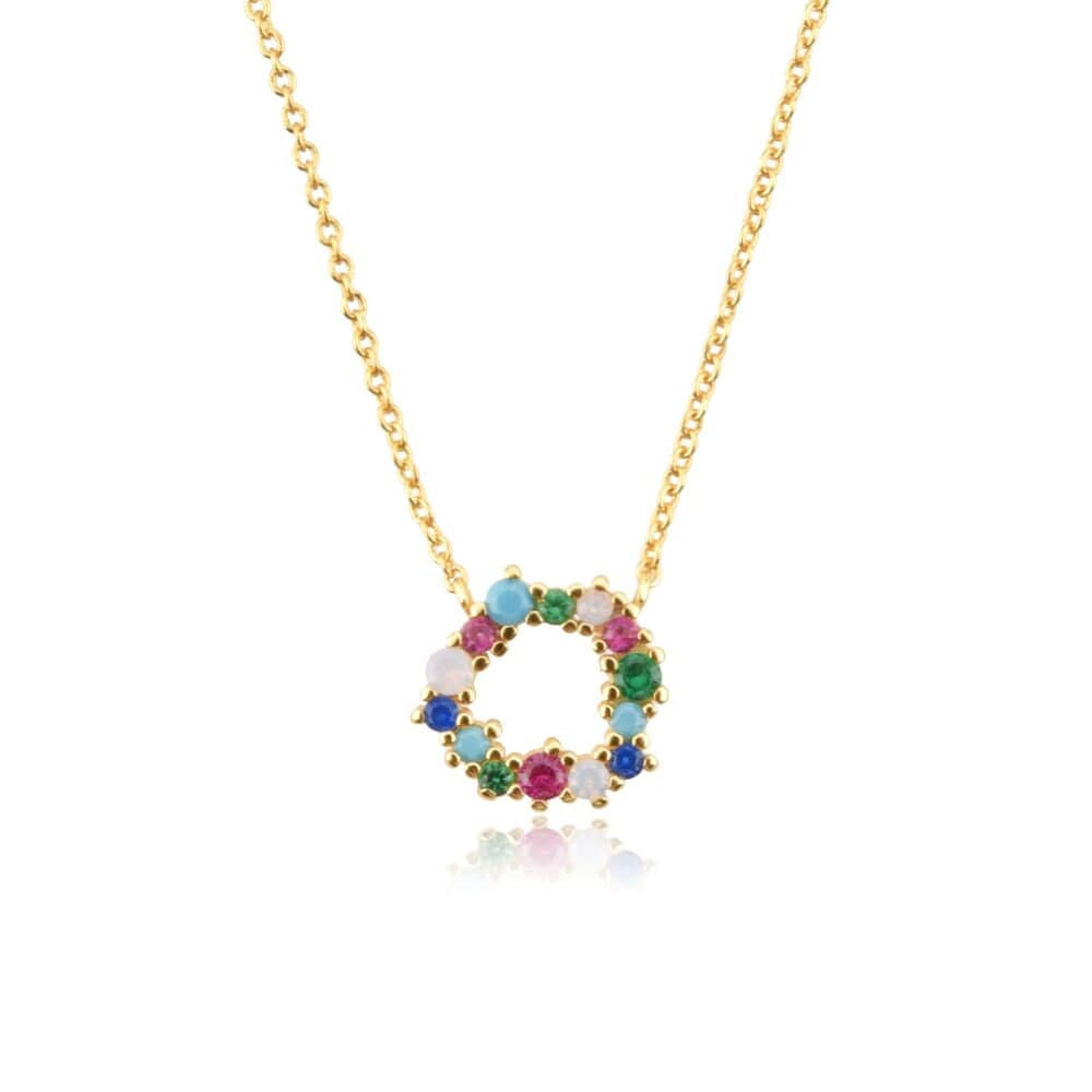 melomelo Carmel - Tutti Frutti Rainbow Open Charm Necklace