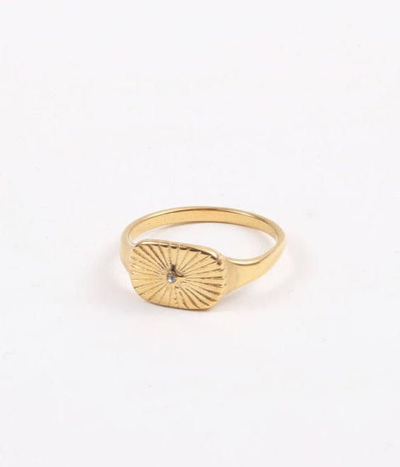 melomelo Dong - Geometric Sun Burst Gold Ring