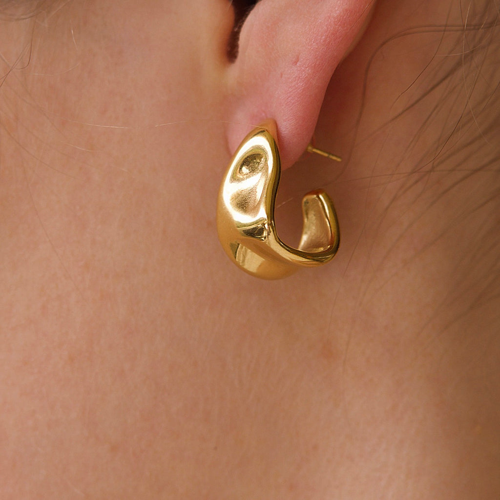 Aurelius - Hammered Gold Earrings