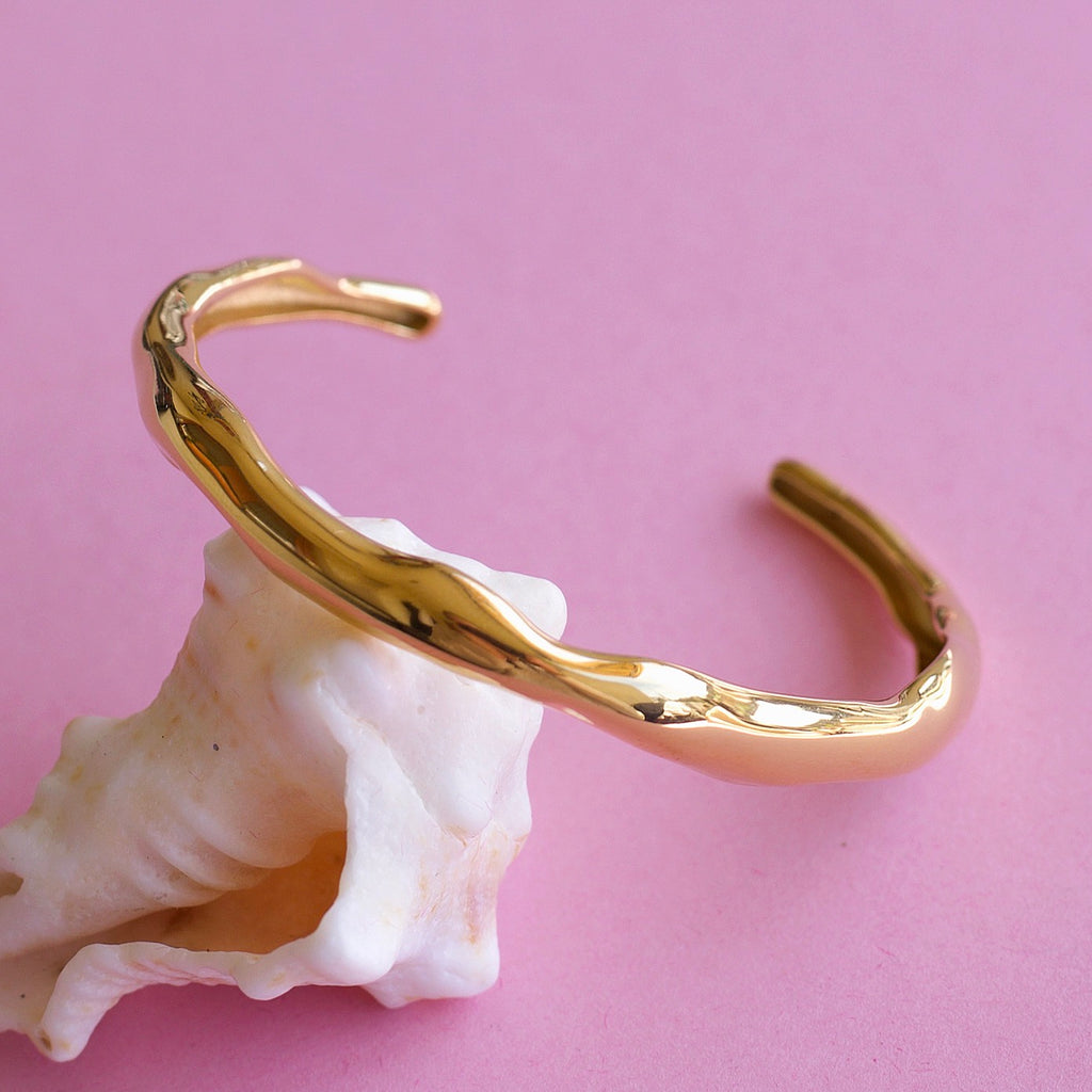 melomelo Cloud - Gold Cuff Bracelet
