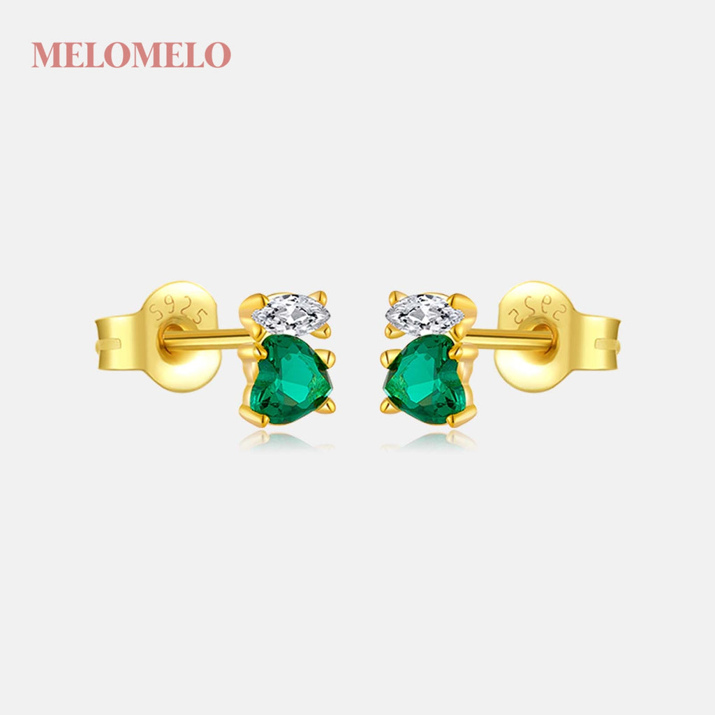 melomelo Grainne - Two Stone Stud Earrings
