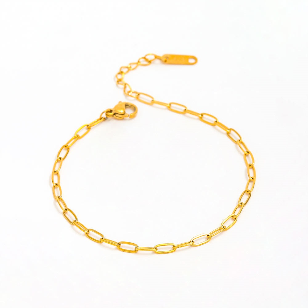 Kelly - Dainty Paper Clip Bracelet – melomelo