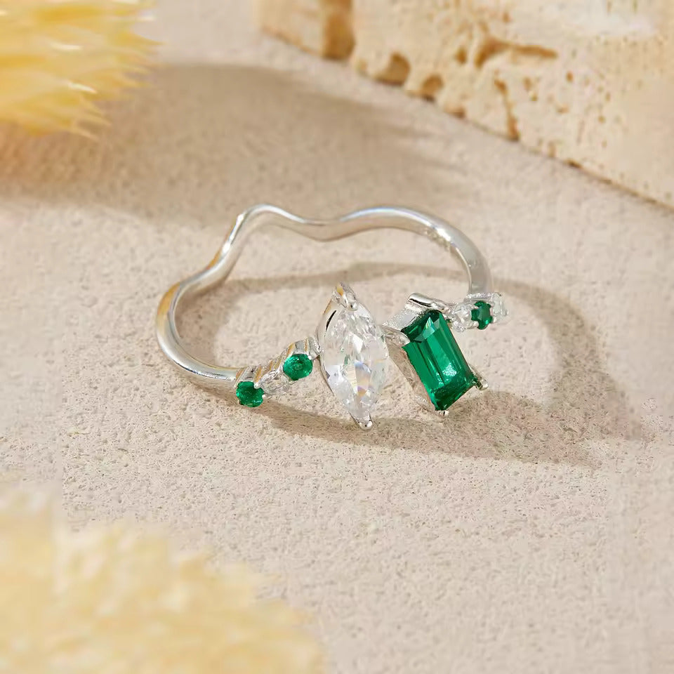 Marley-HeartWithPinkMarquise_RectangularGreenZirconia