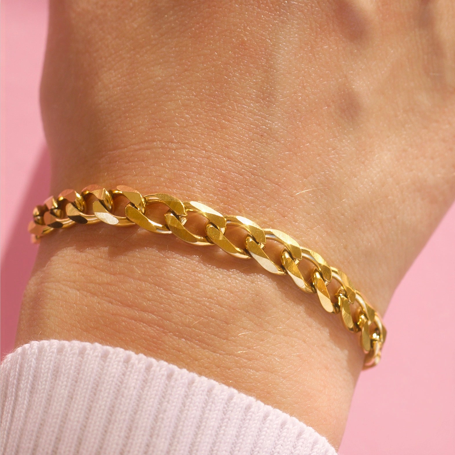 Women Fashion Jewelry Gold Wide Cuff Bangle Wrist Bracelet Metal Chain  Accessory | eBay