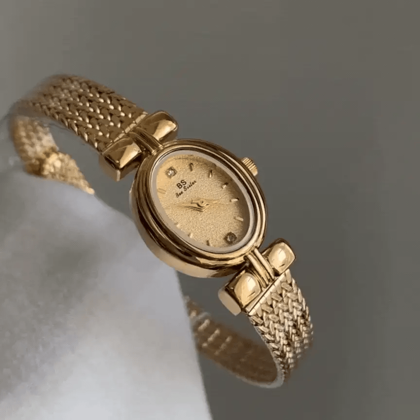 Mount - Minimalist Oval Gold Vintage Women's Watch – melomelo