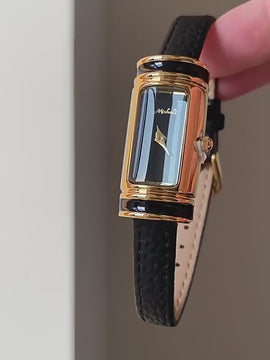 melomelo Claret - Rectangular Case Leather Women's Watch