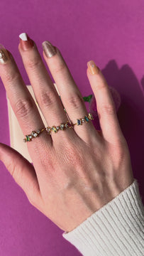 Dara - Multi Stone Ring Gold