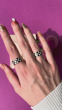 Margaux - Black and White Karo Block Band