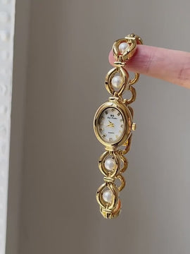melomelo Ostrich - Luxury Pearl Strap Retro Fashion Women's Watch