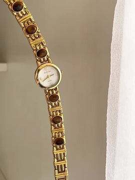 melomelo Roger - Natural Tiger's Eye Women's Watch