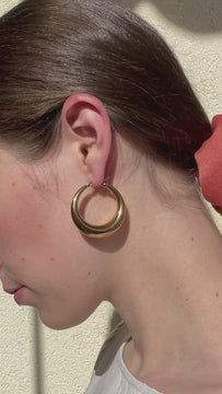 Timothy - Gold Hoops Small & Large melomelo