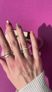 melomelo Doe - Double Layer Ice Cream Enamel Glaze Rings