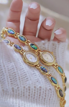 melomelo Mundo - Natural Abalone Shell Women's Watch